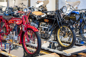 Magnant Debon and Henderson De Luxe at the Haas Moto Museum. 
